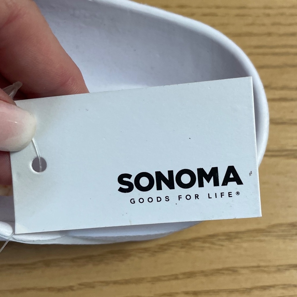 Sonoma Goods For Life Sandal Braylee Women's Sz Med 7/8 Thong Slip On White NWT - Picture 8 of 10